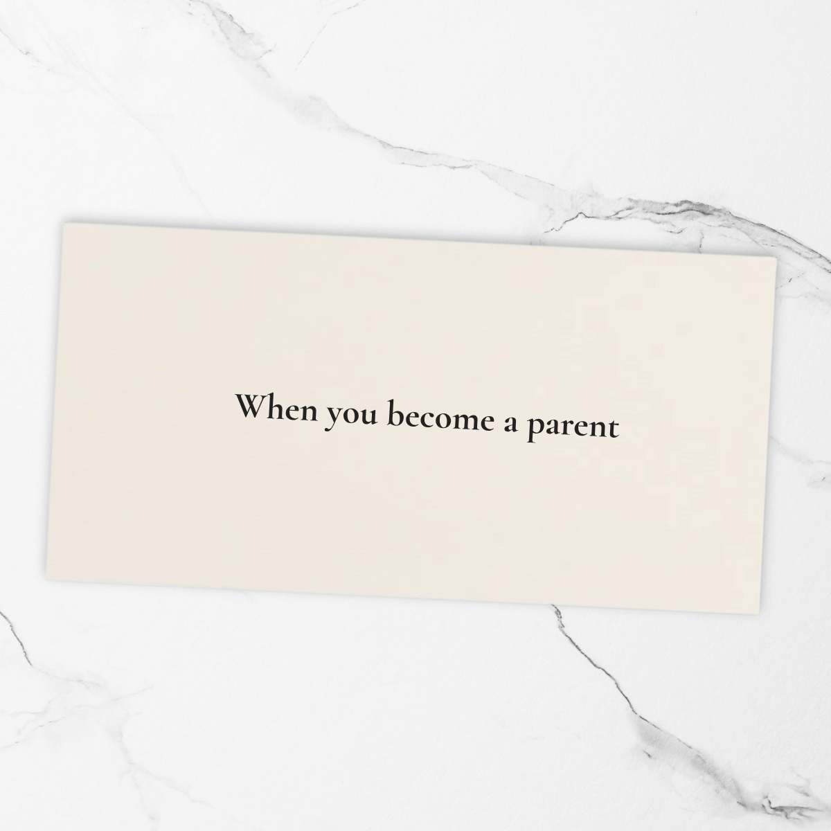 A Life Letter envelope saying "When you become a parent".