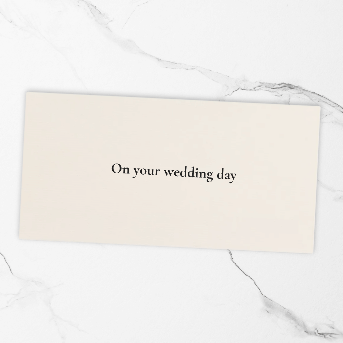A Life Letter envelope saying "On your wedding day".