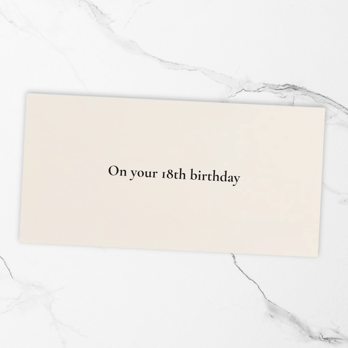 A Life Letter envelope saying "On your 18th birthday".
